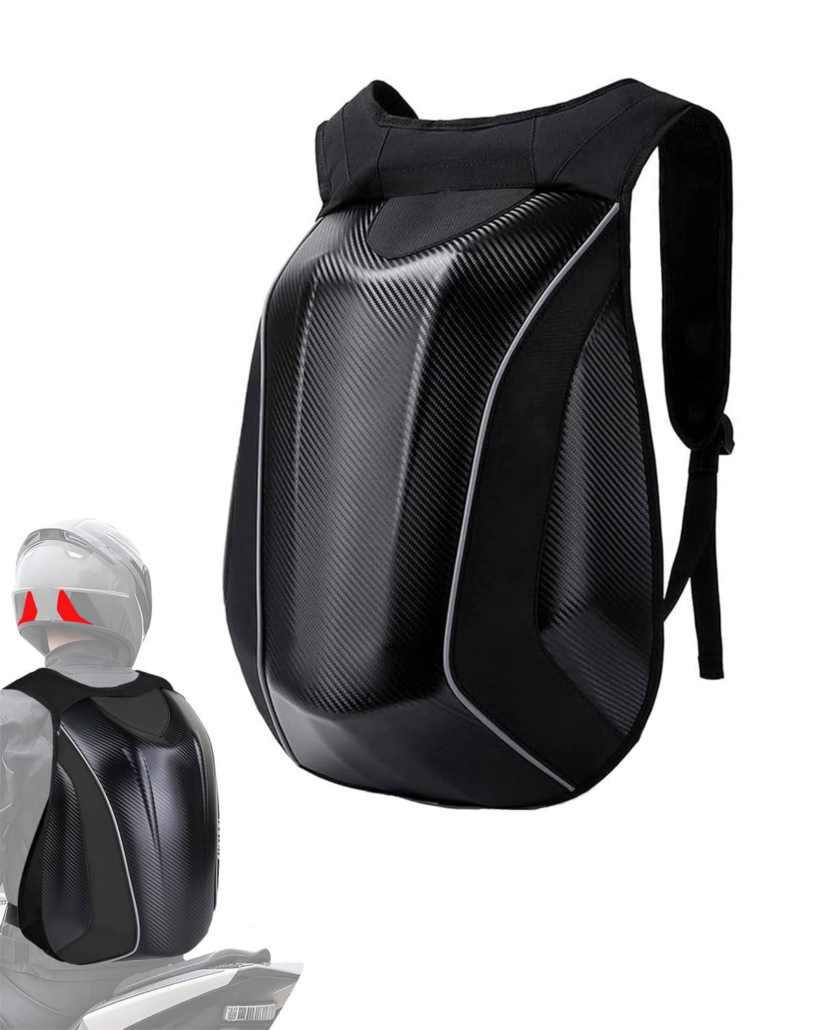Amazon | JFG RACING オートバイバックパック、30L ハードシェル